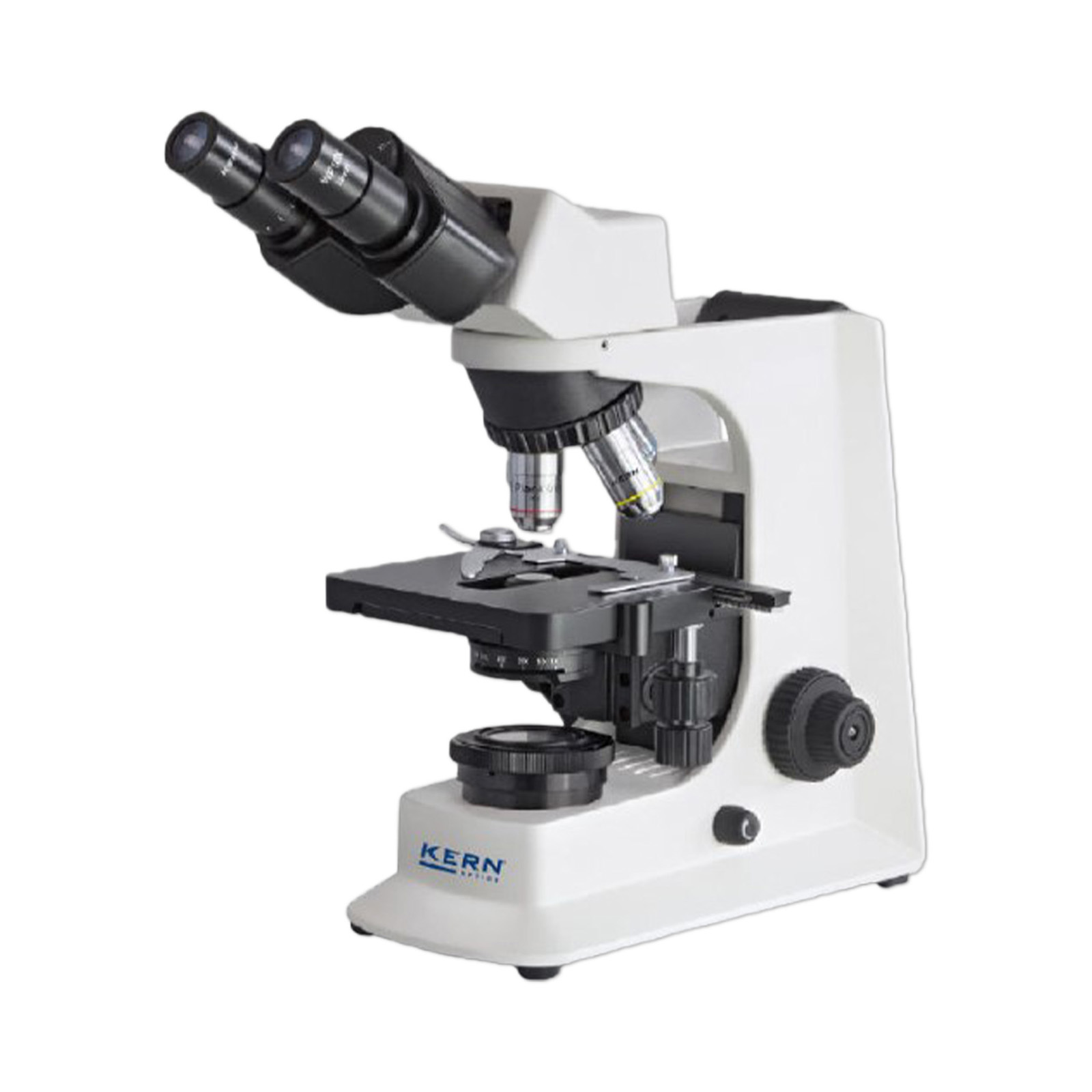 Durchlichtmikroskop OBF - von KERN - OBF 121 - Tubus Binocular - Okular HWF 10x DM 18.0 mm - Objektive 4x / 10x / 40x / 100x - Beleuchtung 6V / 20W Halogen (Durchlicht)