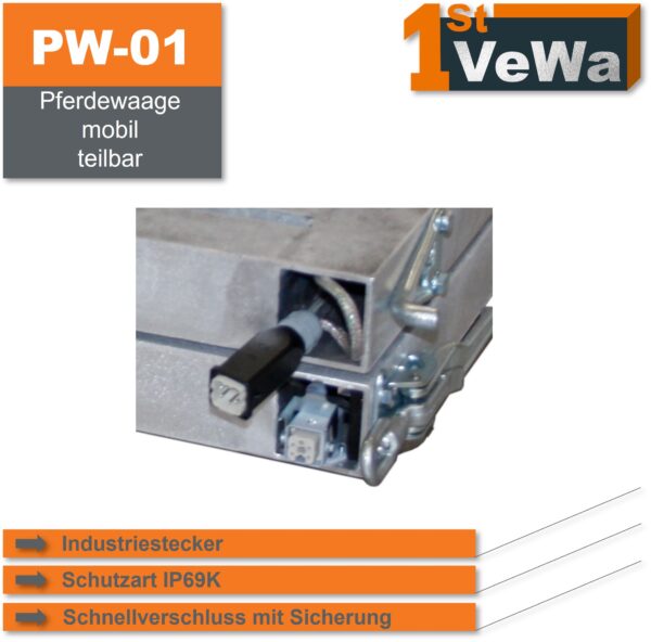 Pferdewaage PW-01 - Detail des Industriesteckers