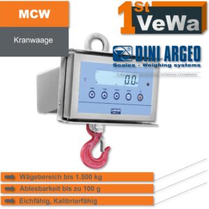 Kranwaage MCW - Edelstahl - bis 1500 kg - eichfähig