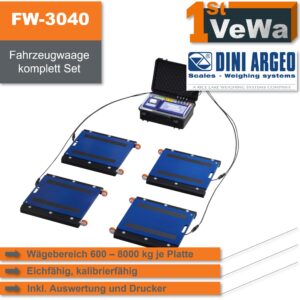 Fahrzeugwaage FW-3040 - mobil, eichfähig