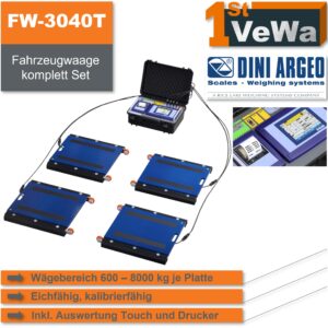 Fahrzeugwaage komplettset mit Touchdisplay