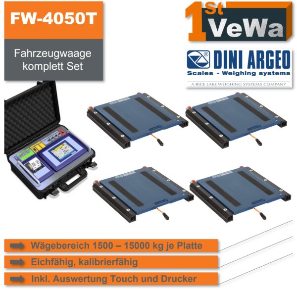Mobile Fahrzeugwaage mit Touchdisplay - eichfähig
