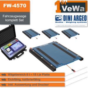 Fahrzeugwaage FW-4570 - mobil - eichfähig