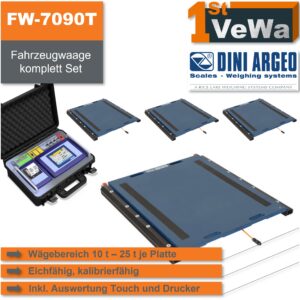 Die Fahrzeugwaage FW-7090T hat sehr große Plattfomen