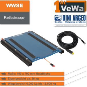 Radlastwaage WWSE - Nutzfläche 450 x 700 mm