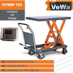 Hubtisch mit Waage HTMW-150