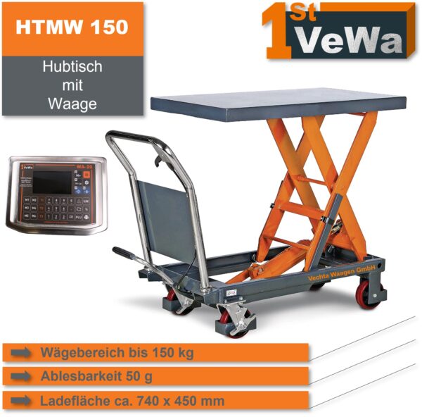 Hubtisch mit Waage HTMW-150