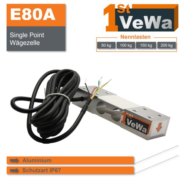 Single Point Wägezelle E80A - Plattformwägezelle