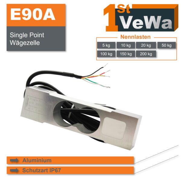 Single Point Wägezelle E90A - Plattformwägezelle