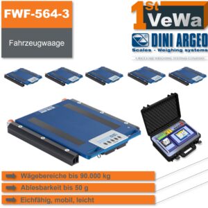 Fahrzeugwaage FWF-564-3 für bis zu3 Achsen