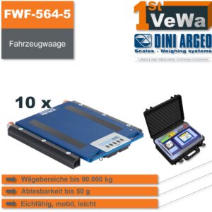 Fahrzeugwaage FWF-564-5 für Fahrzeuge mit bis zu 5 Achsen