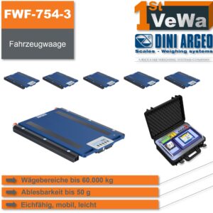 Fahrzeugwaage FWF-754-3 für Fahrzeuge mit bis zu 3 Achsen