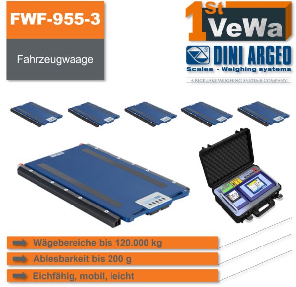 Fahrzeugwaage mobil FWF-955-3